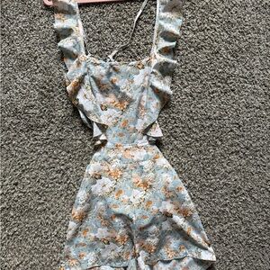 Floral Ruffle Romper